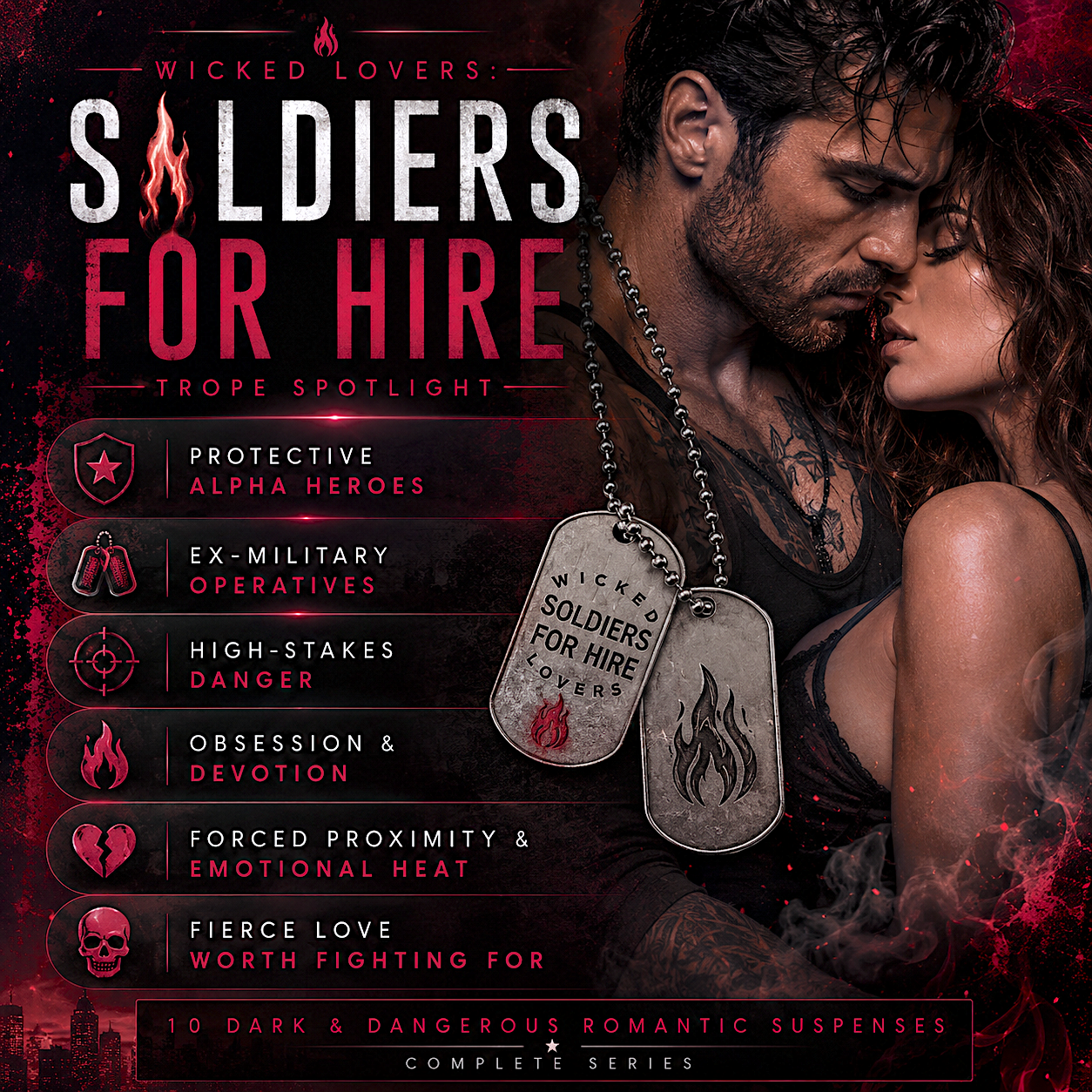 SOLDIERS FOR HIRE: COMPLETE DARK ROMANTIC SUSPENSE COLLECTION