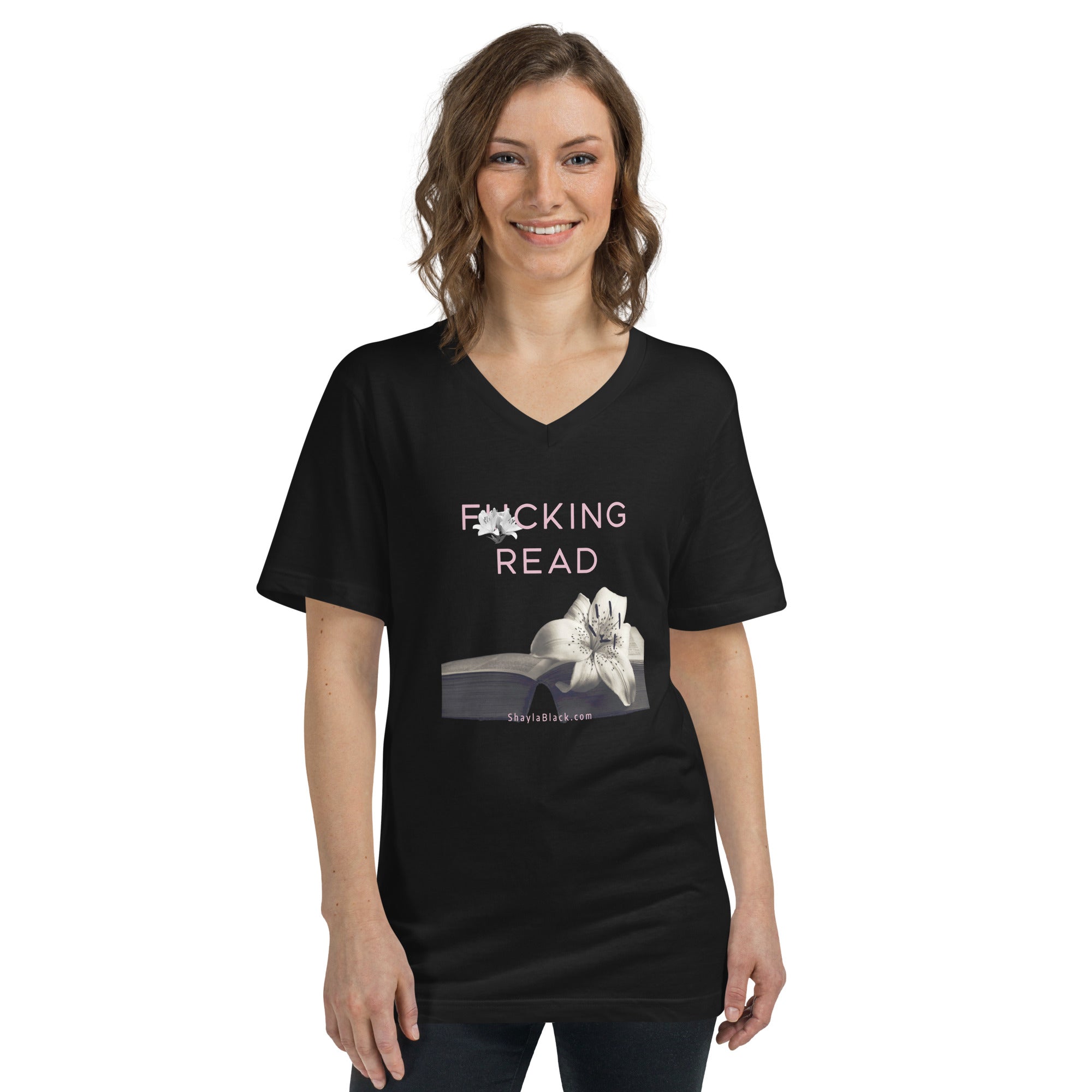 F🌸CKING READ V-NECK T-SHIRT