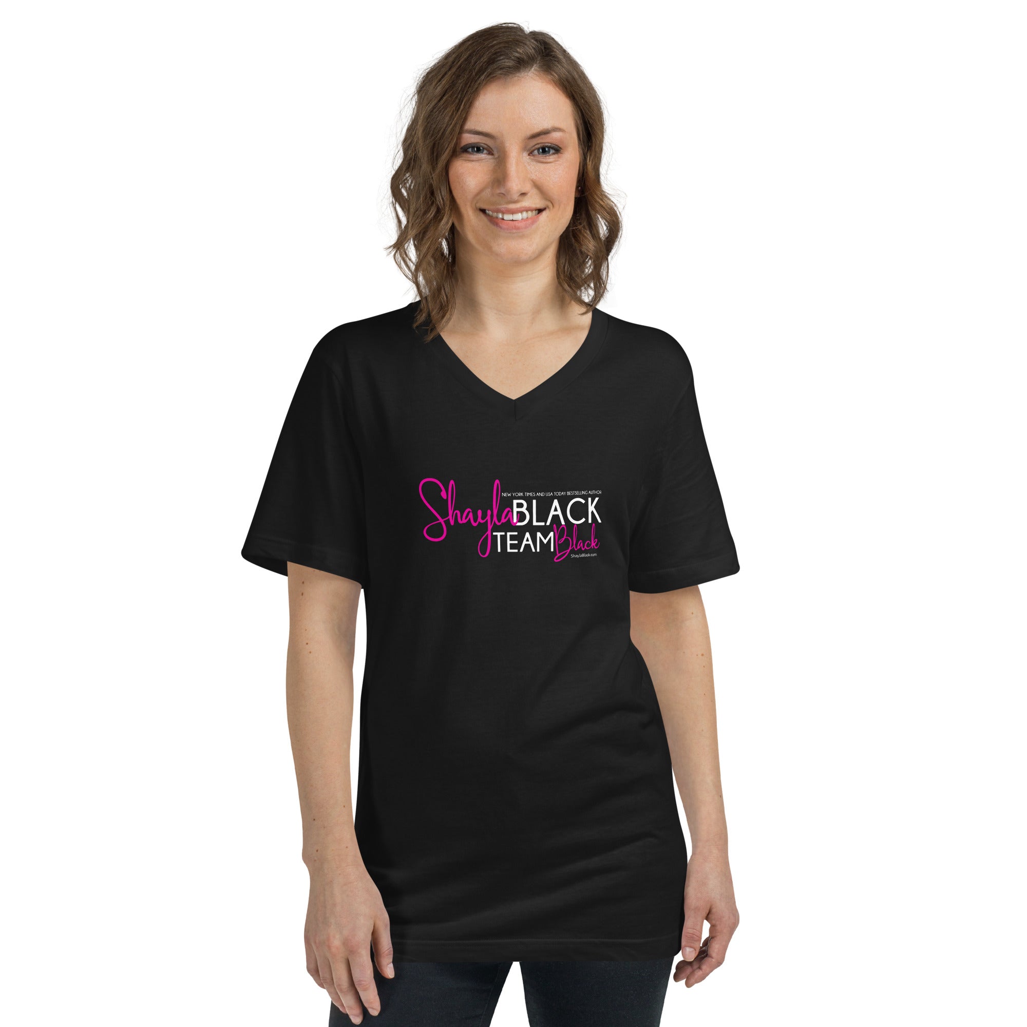 TEAM BLACK V-NECK T-SHIRT