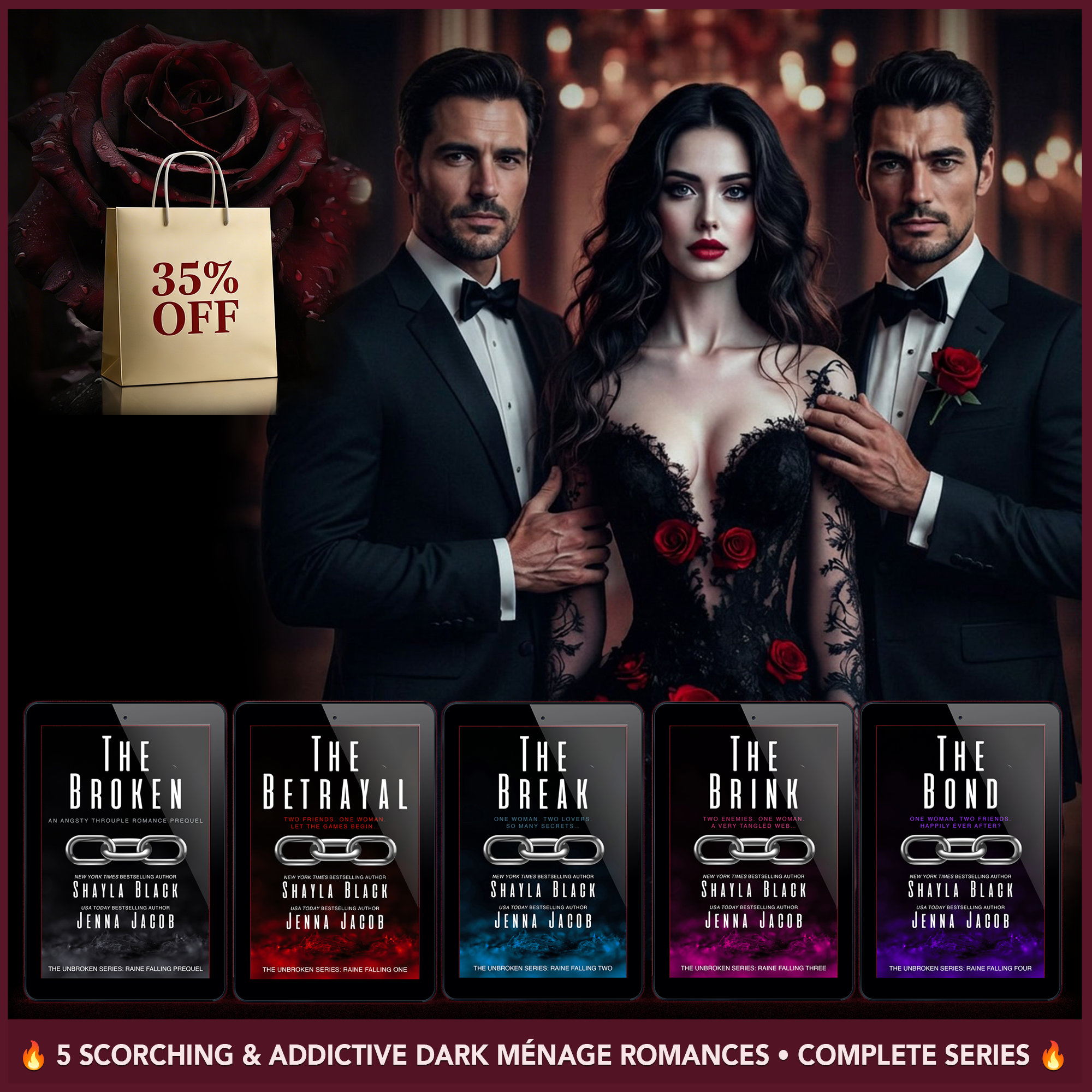 THE UNBROKEN SAGA: COMPLETE RAINE FALLING MFM COLLECTION