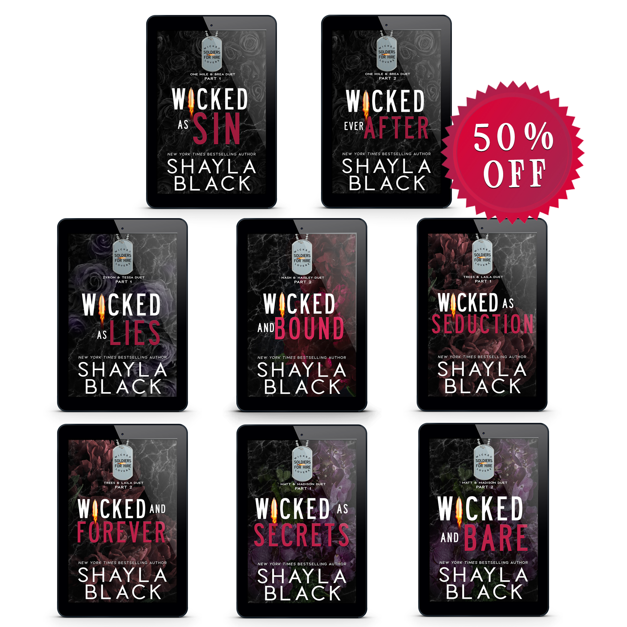 WICKED LOVERS: SOLDIERS FOR HIRE - SEXY ROMANTIC SUSPENSE BUNDLE (DISCREET)