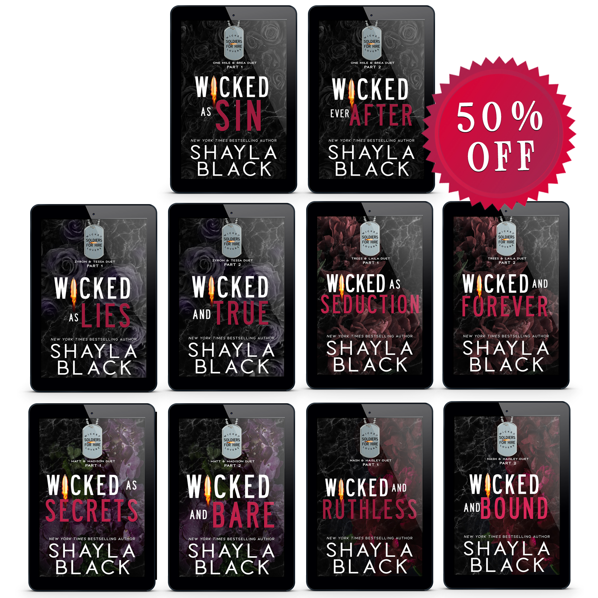 WICKED LOVERS: SOLDIERS FOR HIRE - SEXY ROMANTIC SUSPENSE BUNDLE (DISCREET)